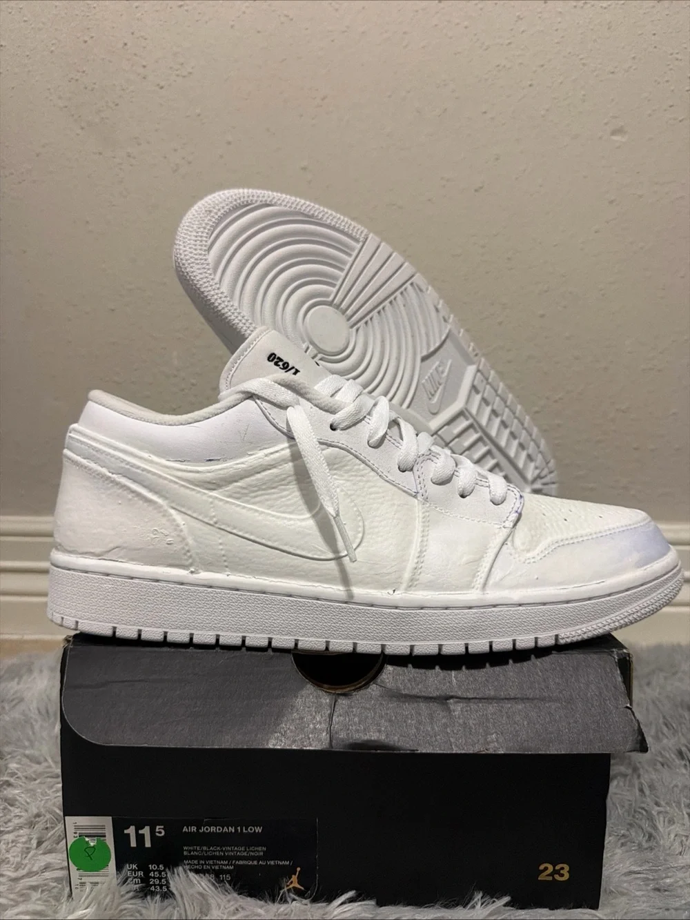 jordan 1 low white to blue jumpman la exclusive Size 11.5